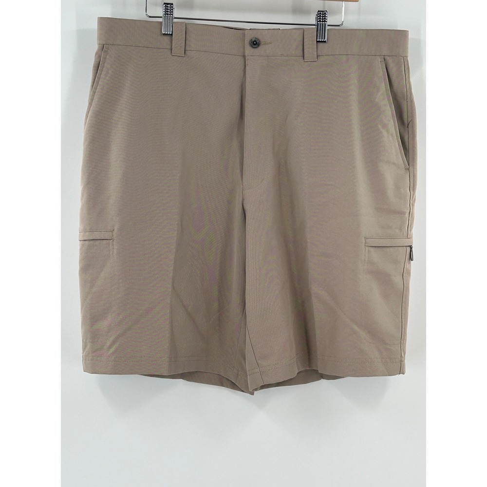 Ping Golf Mens Khaki Tan Performance Cargo Shorts Size 38 Polyester RN37763